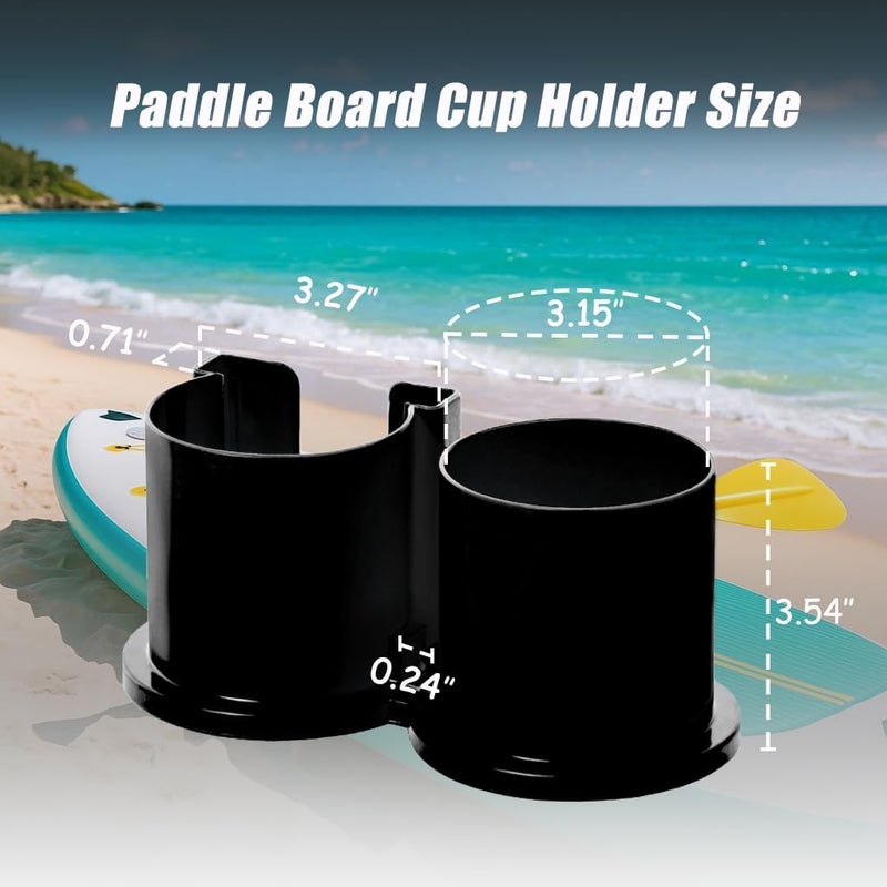 MOSZANDI Paddleboard Cup Holder, Kayak Drink Holder for Paddle Board Cup and Phone Holder, Sup Surfboards Canoes Kayak Paddle Board Accessories for Types of Cup Bottle Drink - Image 2